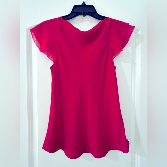 Bright Pink White House Black Market Blouse. - Picture 3 of 3